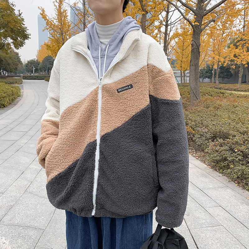 Korean Style Trendy Brand Loose Trend Stitching Cotton Clothing