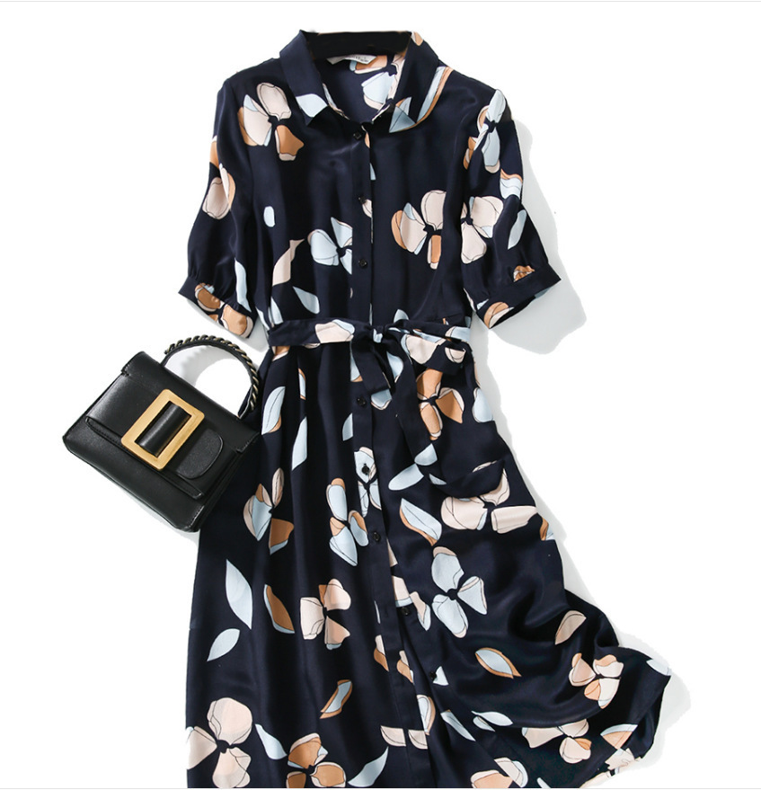 Vintage Chiffon Waist Slim Mid-length Skirt