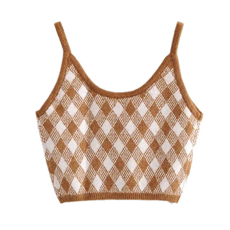 Sexy Low Chest Knit Vest Bottoming Top
