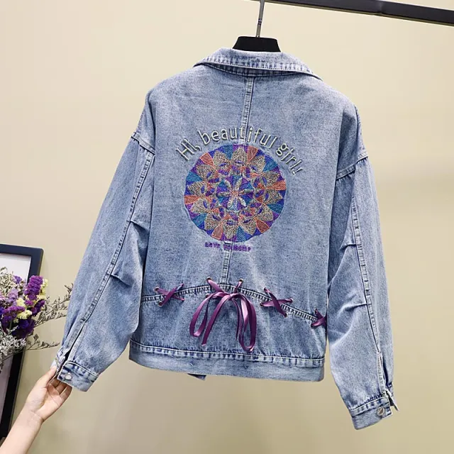 Women's Denim Jacket Short Loose And Versatile Personality Bat Shirt Top A Xl - Shop at LoveMi