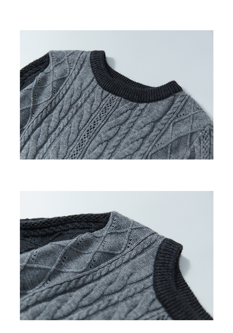 Title 3, The New College Lazy Style Loose Four-Bar Knit ...