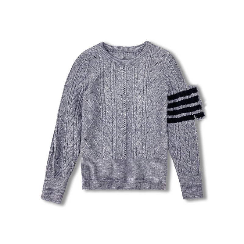 Title 2, The New College Lazy Style Loose Four-Bar Knit ...