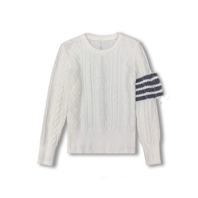 Title 5, The New College Lazy Style Loose Four-Bar Knit ...