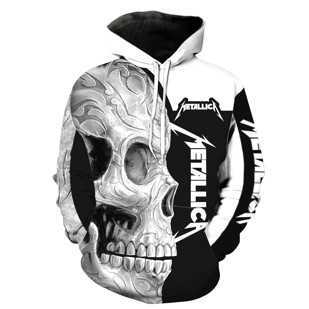 European And American Foreign Trade 3D Star Sky Digital Printing Hooded Pocket