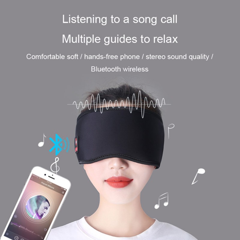Help Sleep, Shade Eyes, Relieve Fatigue, Smart Music 5.0 Wireless Meditation Eye Mask — foto 3