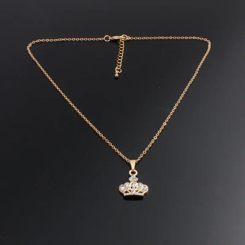 Crown Necklace Exquisite High End Suit Necklace Four Piece Set