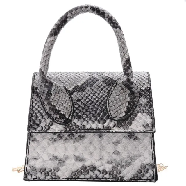 Winter New Snake Pattern Fashion Handbags Trend Line Embossed Ladies Shoulder Bag Messenger Bag Black - Shop at LoveMi