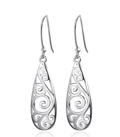 White Stud Earrings