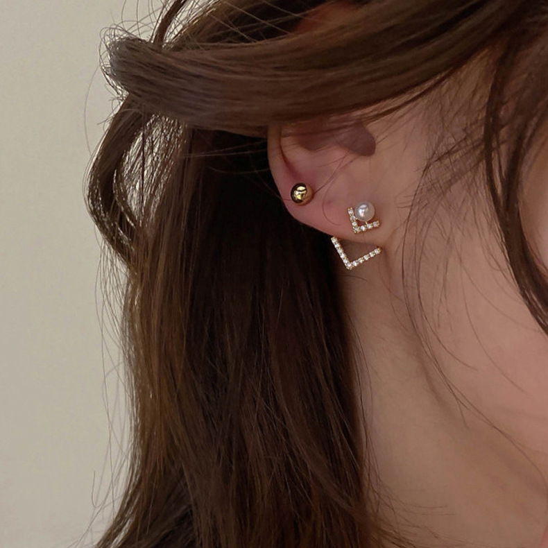  Korean Version Of The New Simple Pendant Earrings Fashion All-Match Pearl Earrings Elegant Female Accessories