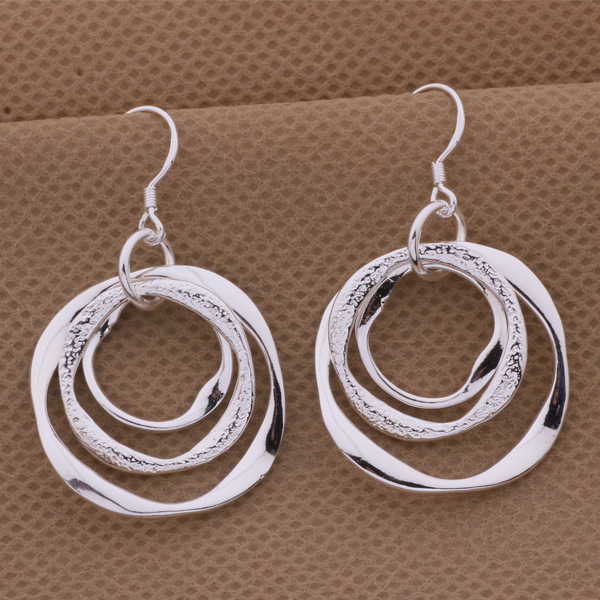 Silver Plated Silver Earrings Square Earrings