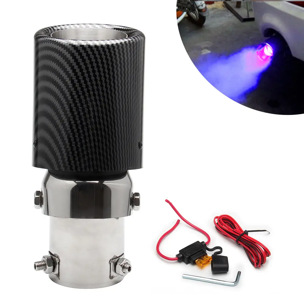 N-HT8028 Tail Throat Unmarked Car Modified Carbon Fiber Tail Throat Exhaust Pipe Fire-Breathing Tail Throat