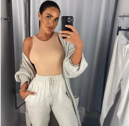Sleeveless Sexy Bodysuit Women Off Shoulder Top Fleshcolor L - Shop at LoveMi