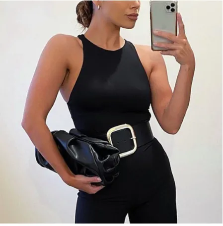 Sleeveless Sexy Bodysuit Women Off Shoulder Top Black - Shop at LoveMi