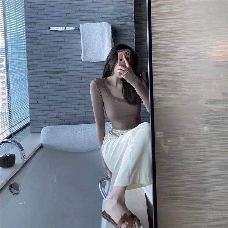 Solid Color Loose White Wide-Leg Pants Casual Pants