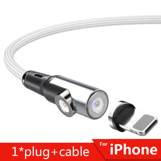90 Degree Elbow Magnetic Data Cable Braided Wire Rotation