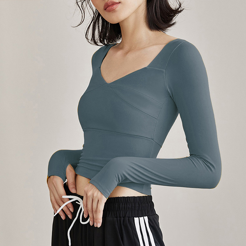 Long-sleeved Running Sexy Tights With Chest Pad