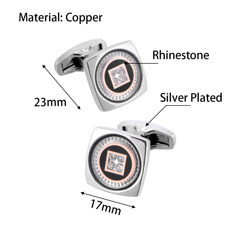 Square Crystal Rhinestone Personality Men's Cuff Nails