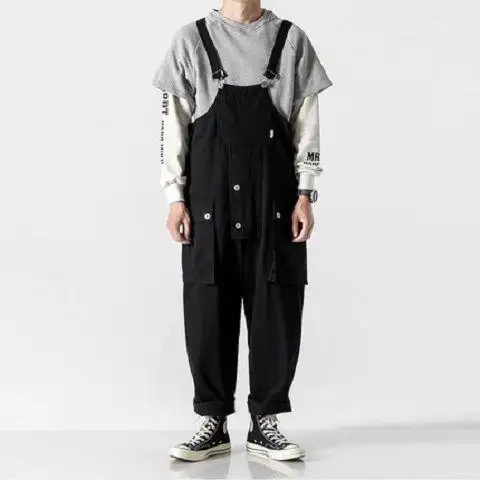 Retro Frock Strap Straight Tube Jumpsuit