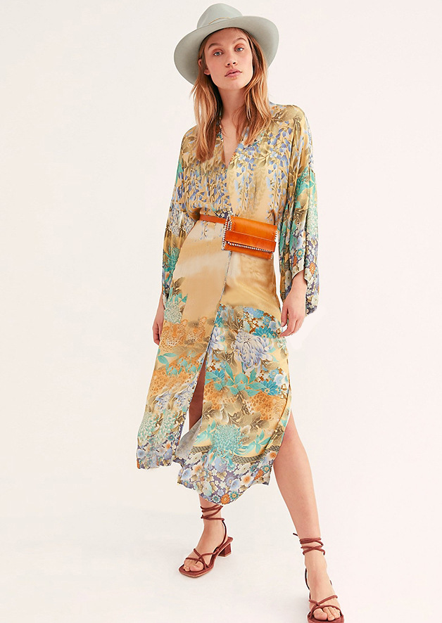 Loose Rayon Long Beach Coat Long Skirt