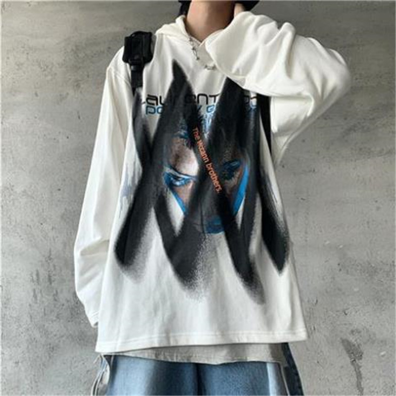 High Street Hip Hop Loose Plus Fleece Pullover