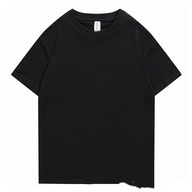 Thick Round Neck Men's T-Shirt With Dropped Shoulder Sleeves And Middle Sleeves