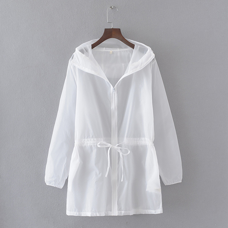 Sun Protection Clothing Plus Size Women's Thin Zipper Jacket