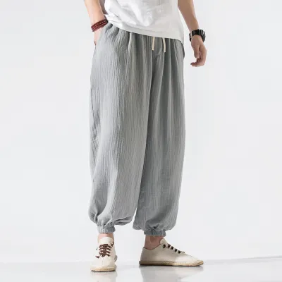 Thin Pants Plus Size Casual Pants Harem Pants Wide Leg Pants Men