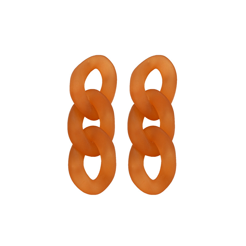 Jelly Color Long Chain Female Earrings