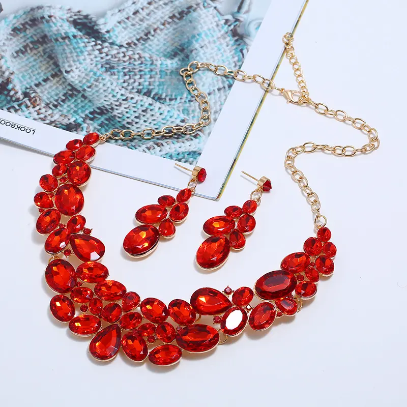 Necklace Set Earrings Jewelry Two Piece Set