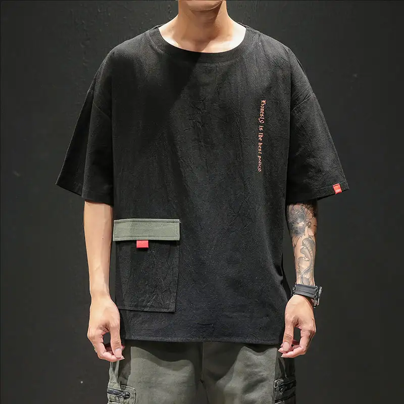 Summer New Round Neck Large Size Loose Short Sleeved T Shirt