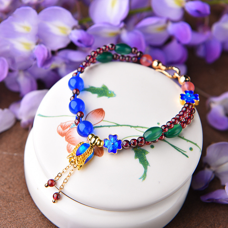 Retro Temperament Ethnic Style Beaded Flower Bracelet