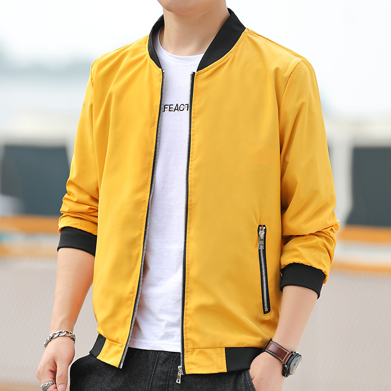 New Style Men's Baseball Collar Jacket Fashion Tooling Jacket