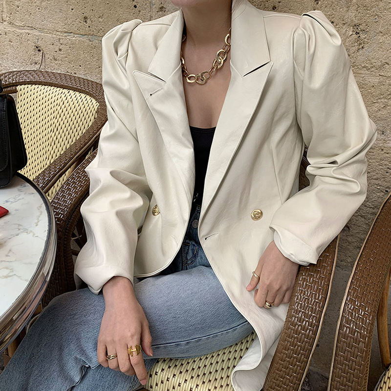 Retro Lapel Double-breasted Loose All-match Suit