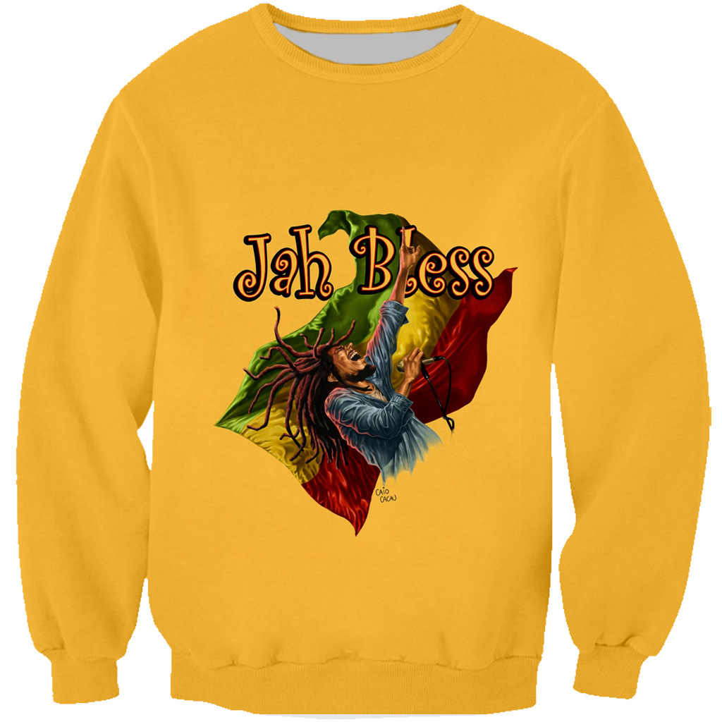 Wish Amazon eBay selling Jah 3D digital printing T-shirt   sweater   Hoodie