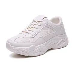Net Red Soft Sole Casual Super Fire Sneakers - Red - View 1