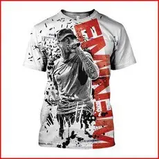 Rap God Eminem Men's 3D Printed Short Sleeve