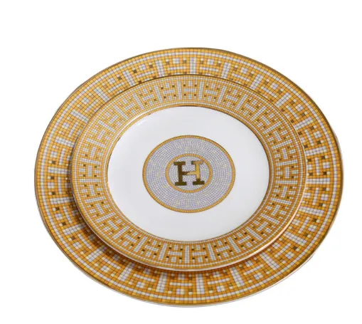 Bone China Western Steak Plate Decoration Decoration Ceramic Dinner Plate 8 Inch + 10.5 Inch - Shop at LoveMi
