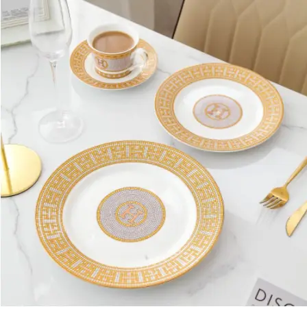 Bone China Western Steak Plate Decoration Decoration Ceramic Dinner Plate