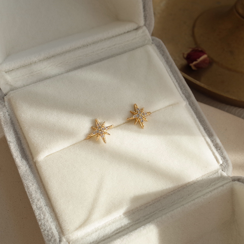Stud Earrings Small Ear Clip Female Star Earrings Without Piercing