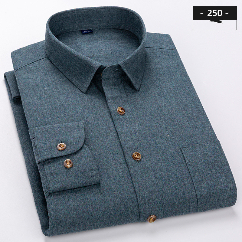 Young And Middle-aged Casual Men's Loose Cotton Non-iron Shirt