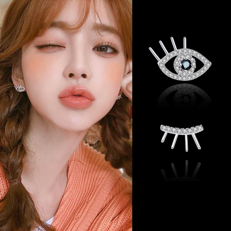 Silver Pin Design Ear Nail Women Simple Ear Pendant Earrings