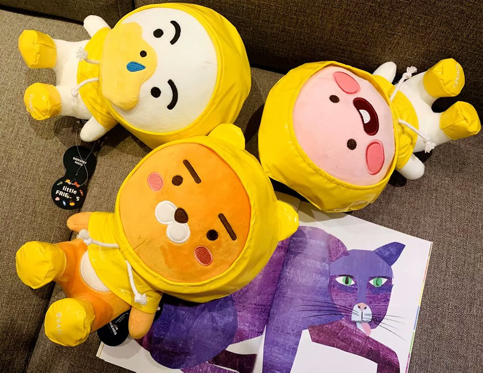Explosive Korean Raincoat, Butt Peach, Cute Baby Version Plush Doll, Doll