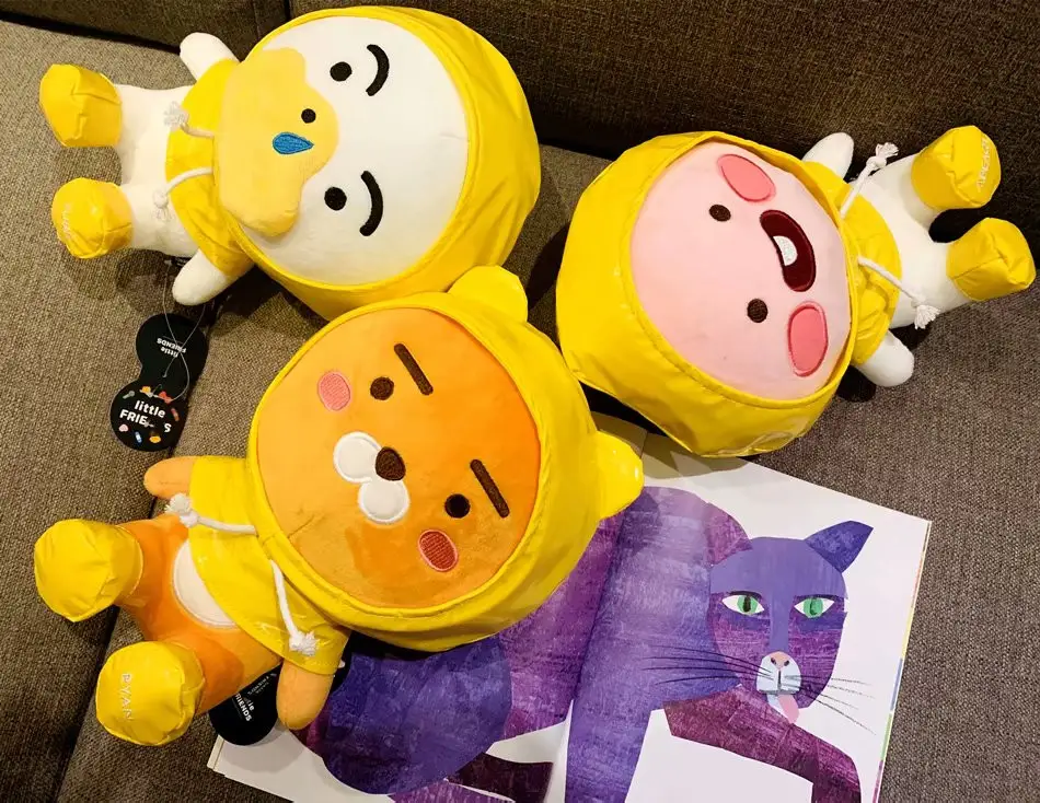 Explosive Korean Raincoat, Butt Peach, Cute Baby Version Plush Doll, Doll