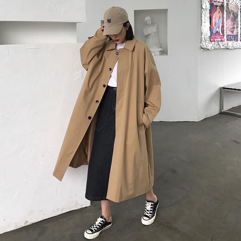 Title 2, Lockere Trenchcoat im Retro-Hongkong-Stil mit H...