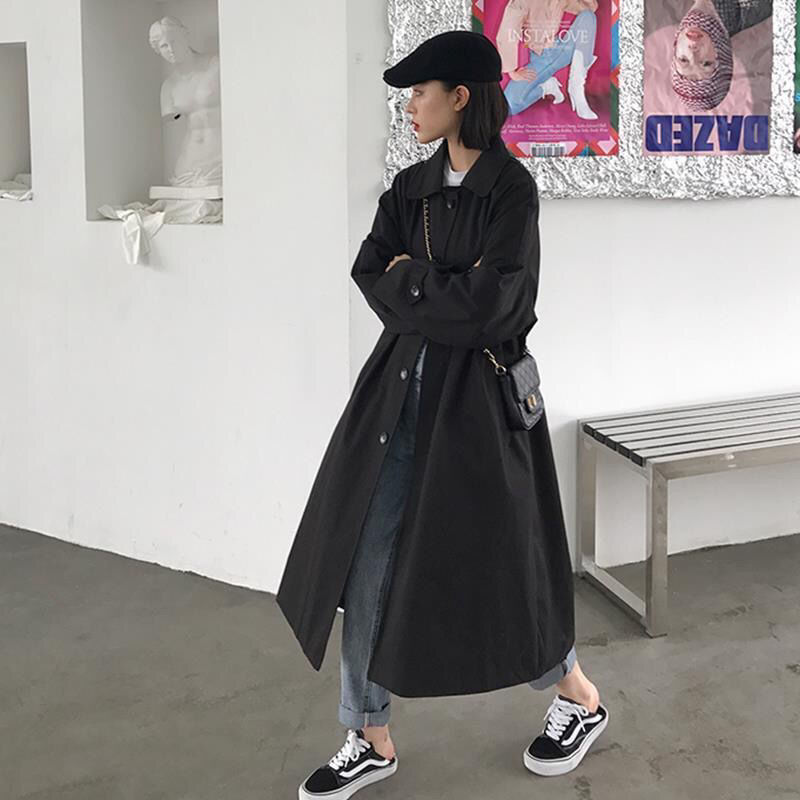 Title 5, Lockere Trenchcoat im Retro-Hongkong-Stil mit H...