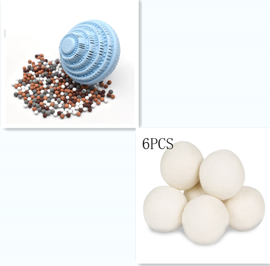 1PCS Blue 6PCS wool ball