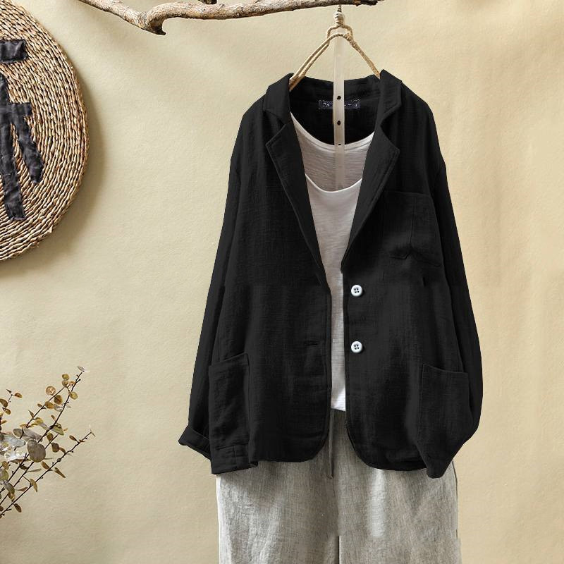 Women's New Loose Casual Cotton And Linen Suit