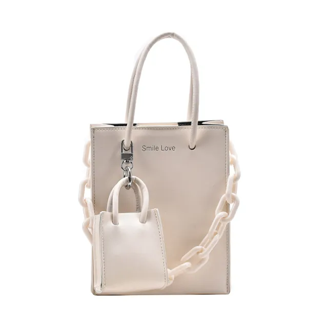 Western Style Handbag Ins Textured One Shoulder Messenger Bag White - Shop at LoveMi