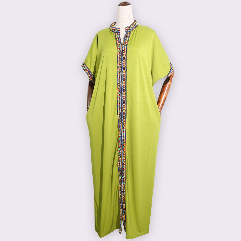 African Women Loose Short-sleeved Long Dress