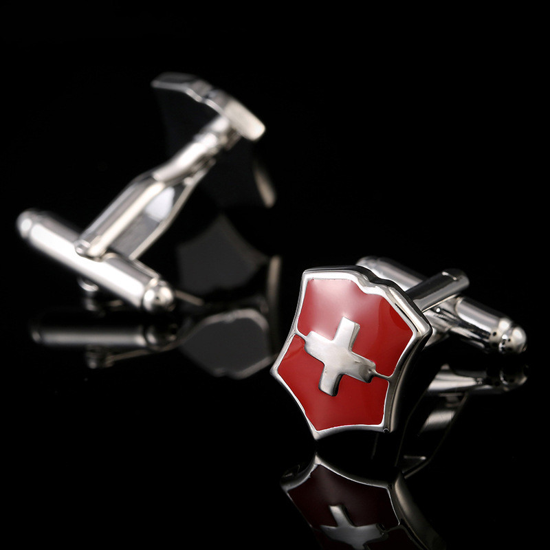 Title 2, Red Cross French Cufflinks Men